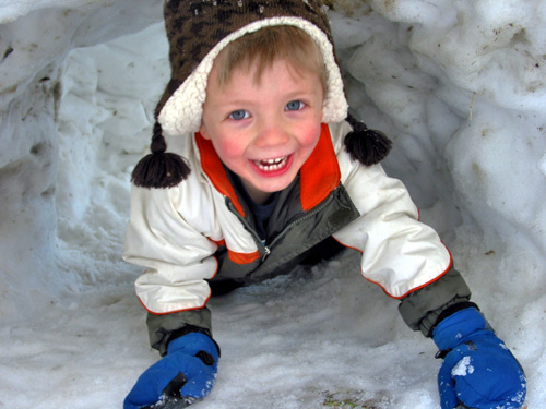 Playing in the snow-Kaden